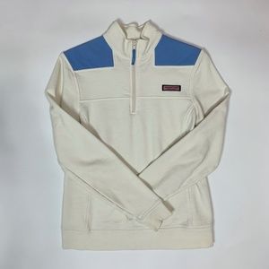 Vineyard Vines ShepShirt - White and Baby Blue XS